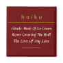 Modern Valentine Haiku Magnet (Brown)