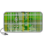Modern vases in green yellow plaid iPhone speaker