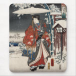 Modern Version of the Tale of Genji in Snow Scene mousepads