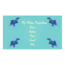 Modern Video Camera with Microphone Business Card Template