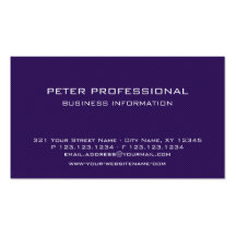 Modern Violet Carbon Fibre Photo Business Card