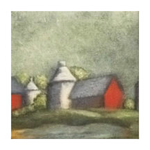 Modern Wall Art Farm Canvas Print 20 x 20 In