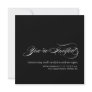 Modern Wedding Invitation Cards Black White