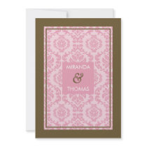 MODERN WEDDING INVITATIONS :: damask colours 9P