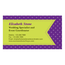 Modern Wedding Planner Business Card business cards