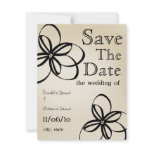 Modern Wedding Tan & Black Save The Date