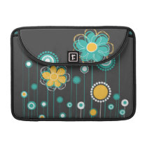 Modern Whimsical Flowers MacBook macbook sleeves