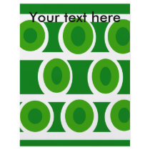 Modern white circles green background