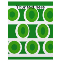 Modern white circles green background