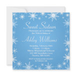 Modern Winter Wonderland Sweet 16 Birthday Party invitations