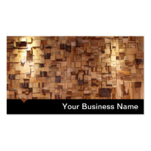 Modern Wood Home Improvement Business Card