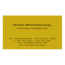 Modern Yellow Carbon Fibre Photo Business Card