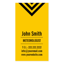 Modern Yellow Meteorological Business Card