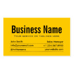 Modern Yellow Sales Manager Business Card