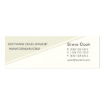 Modernist Cream Colour Pale Subtle Softty Business Card Template