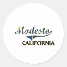 Modesto California City Classic Stickers