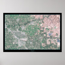 Modesto, California satellite poster