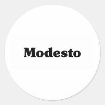 Modesto  Classic t shirts Round Stickers