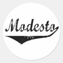 Modesto Round Stickers