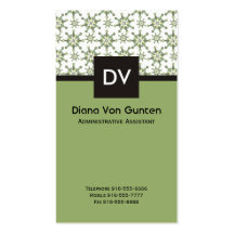 Modish Monogram Business Cards