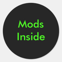 Mods à l'intérieur de logo autocollant