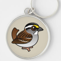 moineau Blanc-throated Porte-clé