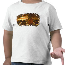 Moines allumant les bougies et les lanternes loy d t-shirts