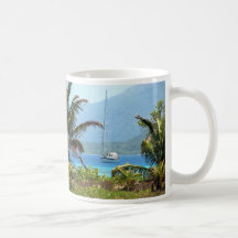 Moira at anchor, Josh's Key, Guanaja, Honduras... Coffee Mug