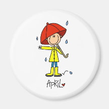 Mois d'avril magnets pour réfrigérateur