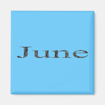 Mois de l'année - juin magnets pour réfrigérateur