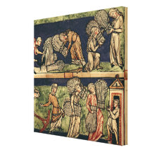 Moissonnant, école du Rhin Impressions Sur Toile