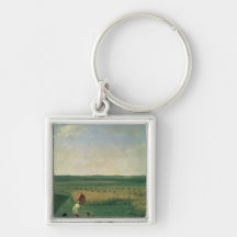 Moissonnant en été, 1820s porte-clef