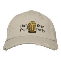 Moitié après la bière trente chapeau brodé