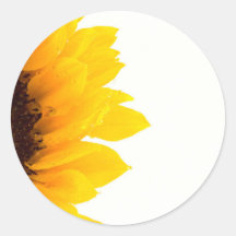 Moitié d'un tournesol adhésifs ronds