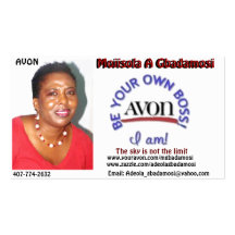 MOJISOLA A GBADAMOSI(APOPKA AVON REPRESENTATIVE) BUSINESS CARD