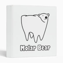Molar Bear Polar Tooth Bear Vinyl Binder
