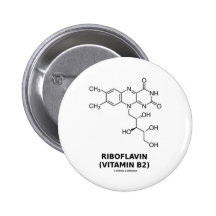 Molécule chimique de riboflavine (B2 de vitamine) Badge