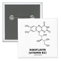 Molécule chimique de riboflavine (B2 de vitamine) Badges