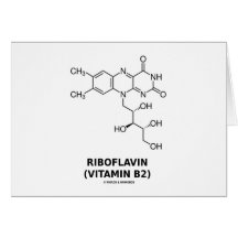 Molécule chimique de riboflavine (B2 de vitamine) Carte De Vœux