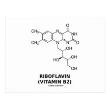 Molécule chimique de riboflavine (B2 de vitamine) Cartes Postales
