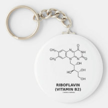Molécule chimique de riboflavine (B2 de vitamine) Porte-clefs