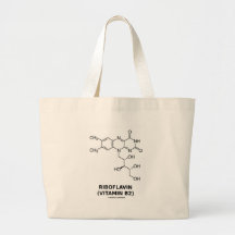 Molécule chimique de riboflavine (B2 de vitamine) Sacs En Toile