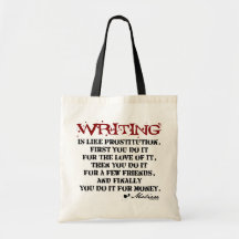 Moliere Writing Quote Bag