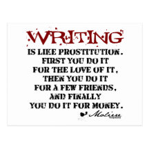 Moliere Writing Quote Postcards