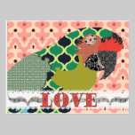 Molly Macaw Love Pink  Postcard postcards
