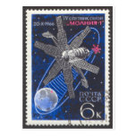Molniya Communications Satellite Post Card