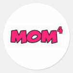 MOM 4 ROUND STICKERS