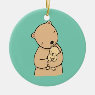 Mom and Baby Bear Custom Personalized Ornament