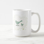 Mom and baby bird mug