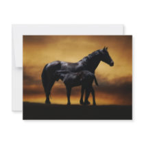 Mom and Baby colt Personalized Invitation